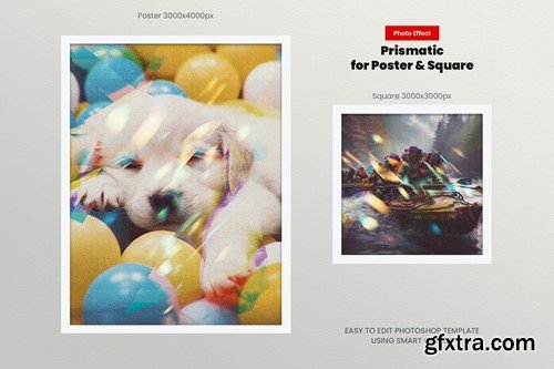 Prismatic Square And Poster Effect Q28MRPC