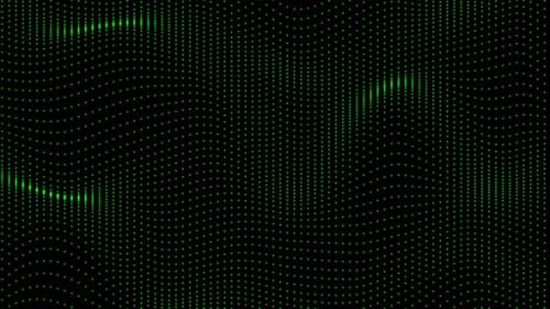 Videohive - Curve lines wavy net moving particles geometric background - 48234133