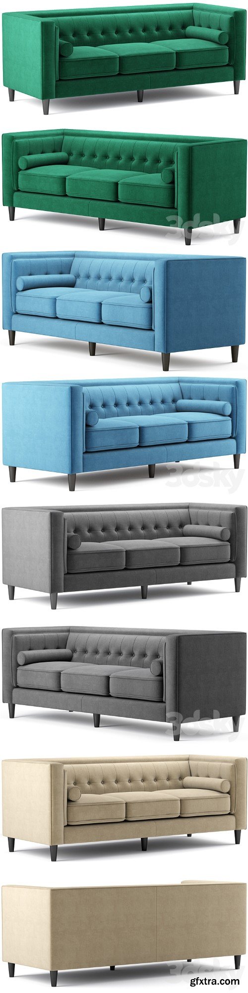 Taylor Velvet Sofa Meridian Furniture