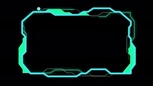 Videohive - Abstract hi-tech HUD sci-fi display on black background - 48235053