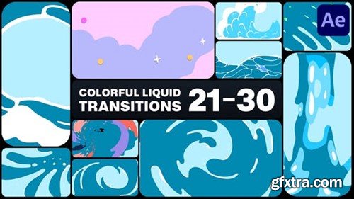 Videohive Colorful Liquid Transitions for After Effects 48567520