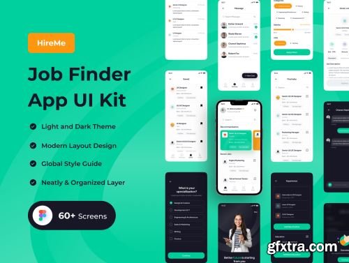 HireMe - Job Finder App UI Kit Ui8.net