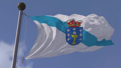 Videohive - Galicia Flag Slow Motion - 48241935