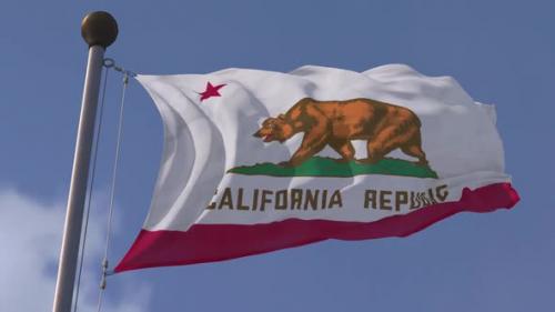 Videohive - Flag Of California Slow Motion - 48241943