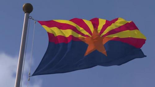 Videohive - Flag Of Arizona Slow Motion - 48241970