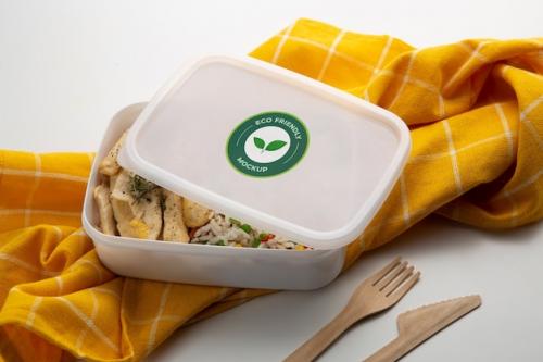 Premium PSD | Eco plastic packaging for food Premium PSD
