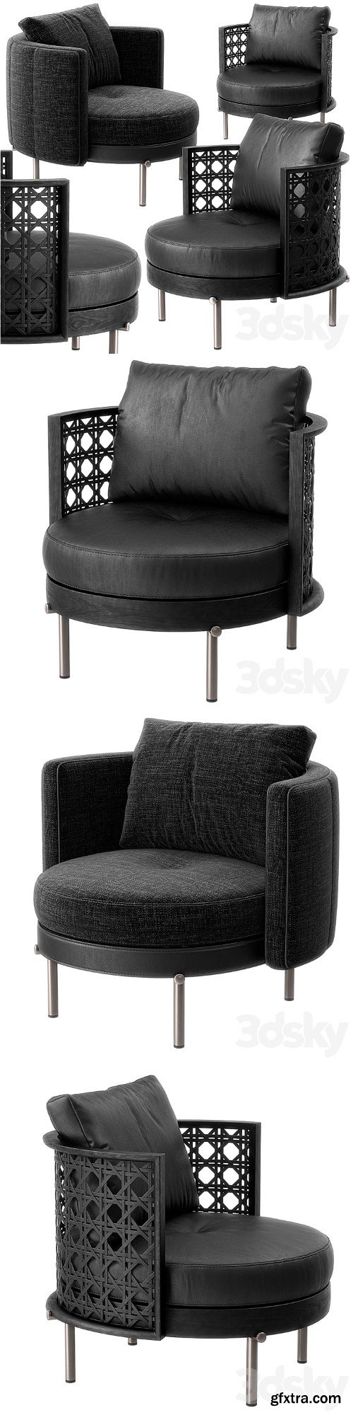 Torii armchairs by minotti