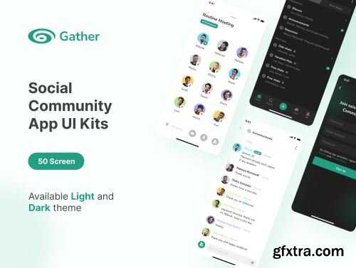 Gatherspace - community app ui kit Ui8.net