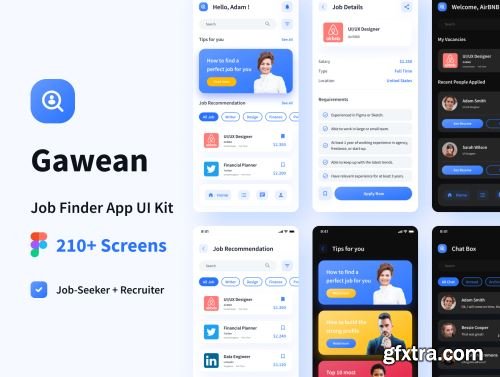 Gawean - Job Finder App UI Kit Ui8.net