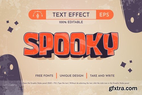Spooky - Editable Text Effect, Font Style QU74659