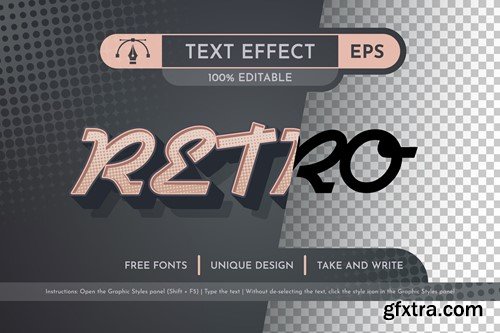 Retro - Editable Text Effect, Font Style EGJZVDA