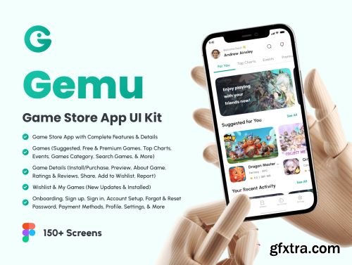 Gemu - Game Store App UI Kit Ui8.net