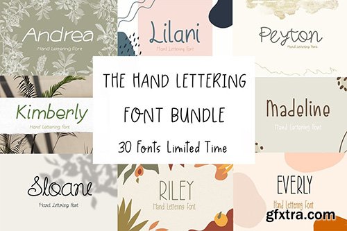 Hand Lettering Cute Fonts Bundle