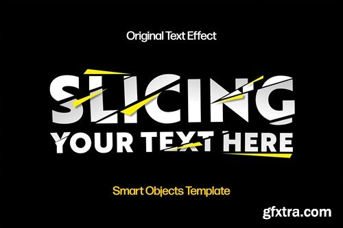 Slicing Text Effect FWLZ9AZ