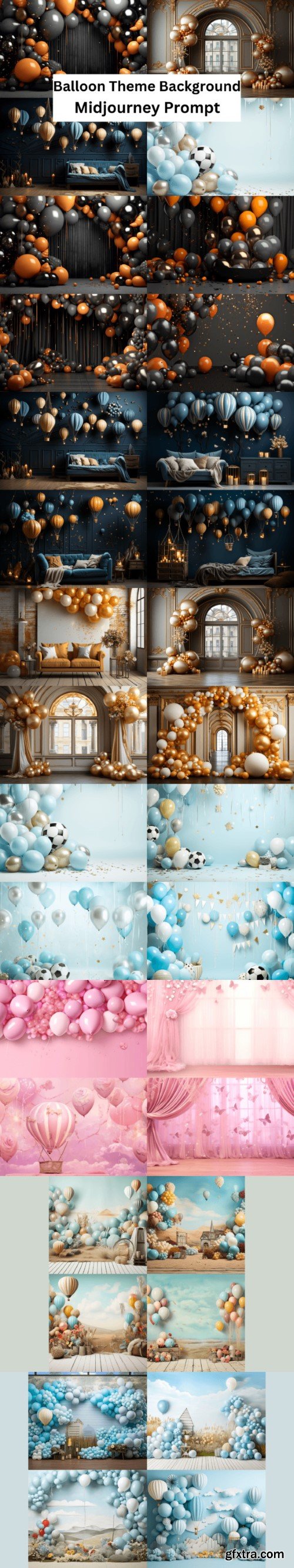 Prompt for Balloon Theme Background