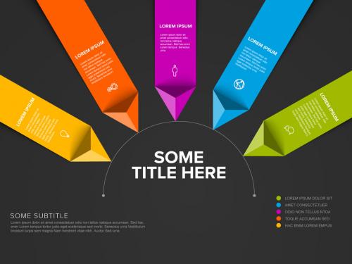 Vector dark horizontal multipurpose Infographic template made from lines, stripes and icons 644001539