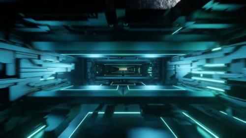 Videohive - Space Station Tunnel Loop - 48256295