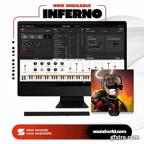 Soundwrld Inferno (Analog Lab V Bank + One Shot Kit)