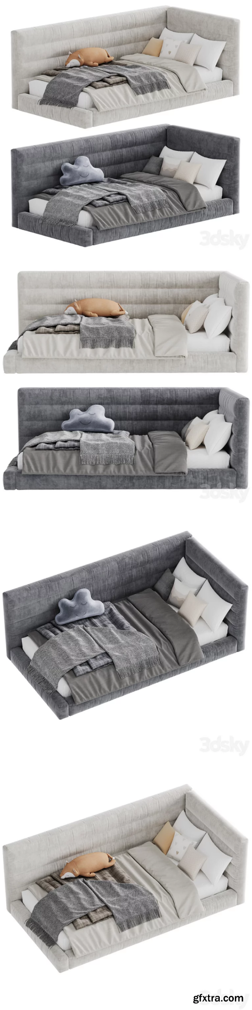 Hudson Upholstered Corner Bed 7