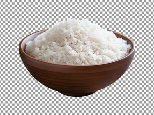 Premium PSD | Fresh wite rice bowl isolated on transparent background Premium PSD