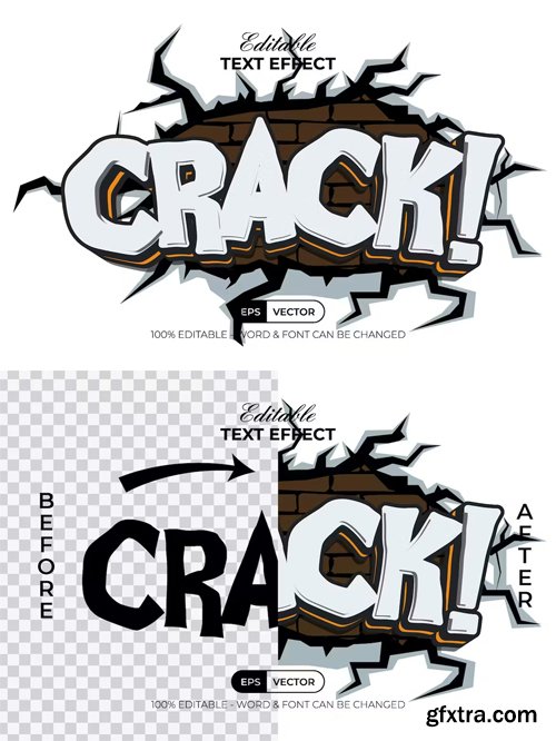Crack Text Effect Comic Style