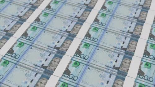 Videohive - 2000 DOMINICAN PESO banknotes printed by a money press - 48262103