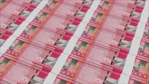 Videohive - 1000 DOMINICAN PESO banknotes printed by a money press - 48262104