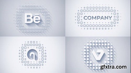 Videohive Squares Minimal Logo Reveal (14 in 1) 48623081