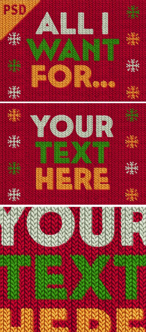 Knitted text effect 642494516