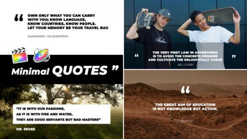 Videohive - Minimal Animated Quotes | FCPX - 48135076