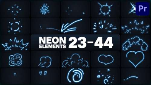 Videohive - Neon Elements for Premiere Pro - 48310944