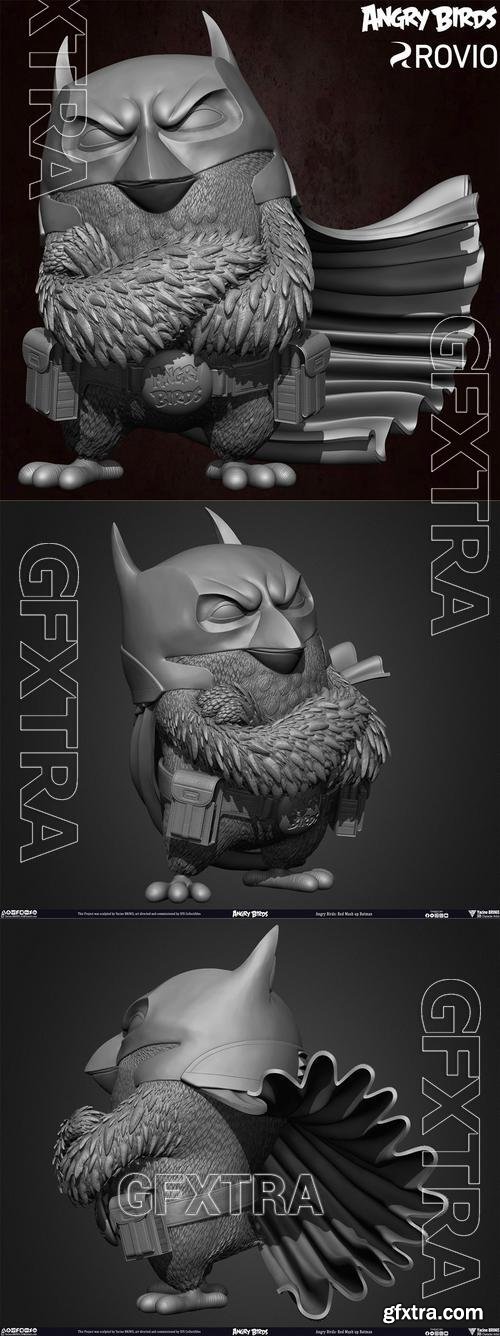 Red Mash-Up Angry Birds Batman – 3D Print Model