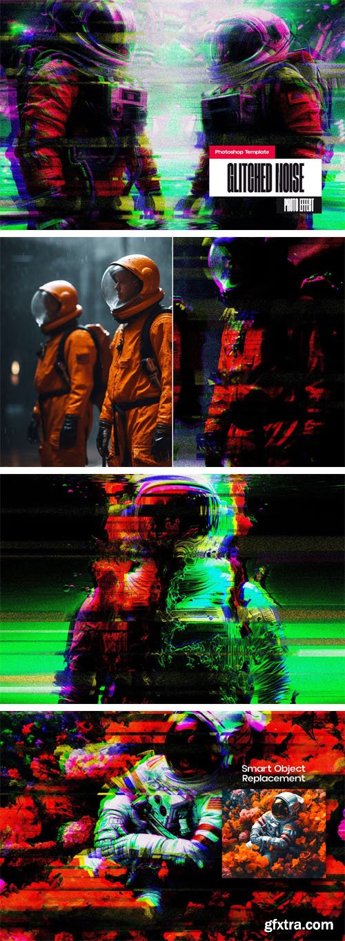 Glitched Noise Photo Effect
