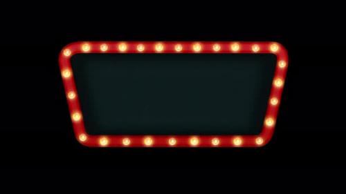 Videohive - Marquee Light Board Retro Neon Sign Abstract Banner or Signboard Modern Frame Background Light Board - 48353159