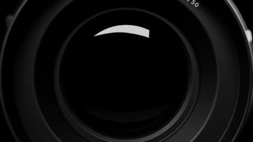 Videohive - animation of a video camera with a lens. there is an alpha channel - 48365089