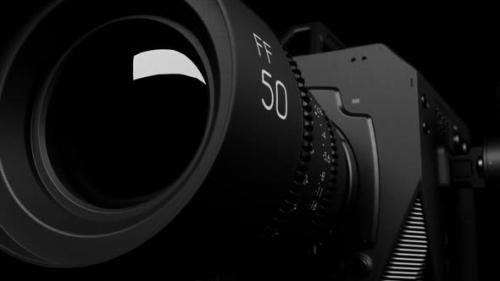 Videohive - animation of a video camera with a lens. there is an alpha channel - 48365095