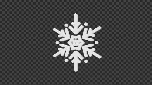 Videohive - 3D Snowflake Seamless Rotated V14 - 48366005