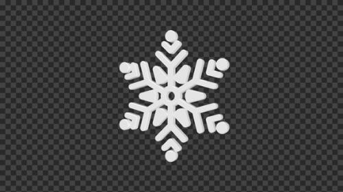 Videohive - 3D Snowflake Seamless Rotated V13 - 48366007