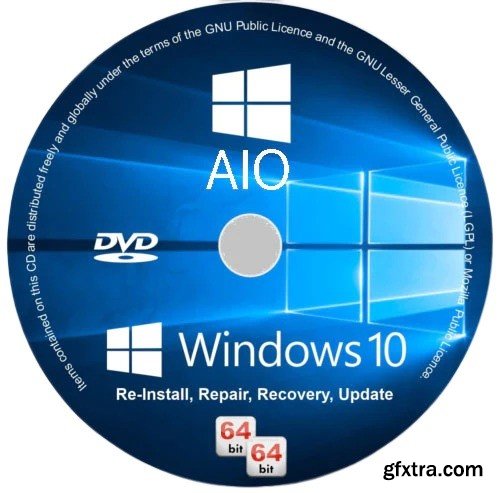 Windows 10 22H2 build 19045.3570 AIO 16in1 Preactivated (x64) Multilingual October 2023