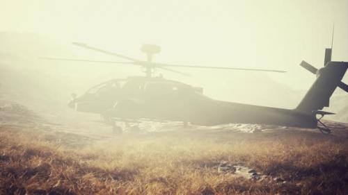 Videohive - Military Helicopter in Mountains at War - 48367542