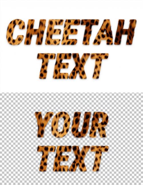 3d Cheetah text effect 642494477