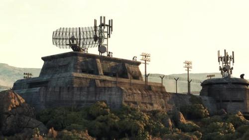 Videohive - A Military Bunker with Antennas on Top - 48387991