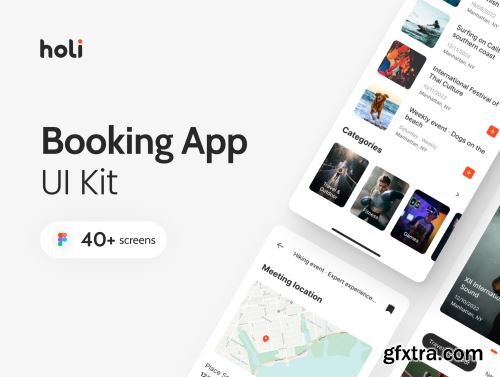 Holi · Booking App UI Kit Ui8.net