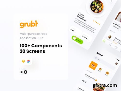 Grubr Food Card UI Kit Ui8.net