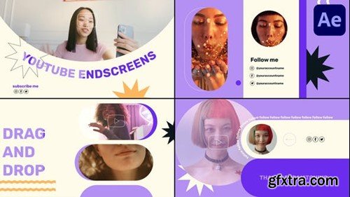 Videohive Modern Youtube Endscreens for After Effects 48658107