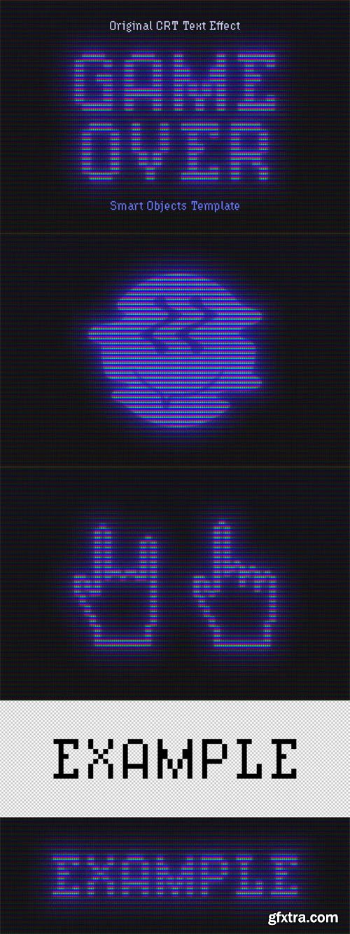 Vintage Monitor CRT Text Effect