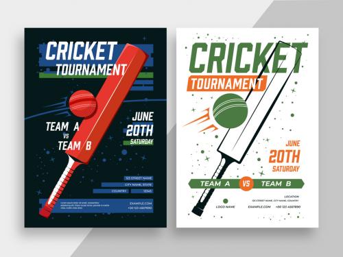 Cricket Tournament Poster Layout 643817594