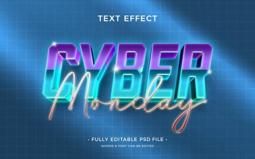 Premium PSD | Cyber monday text effect Premium PSD