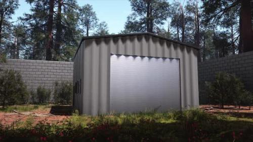 Videohive - Container Storage House In The Forest - 48322940