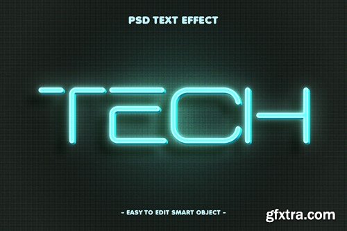 Tech Futuristic Neon Light Text Effect 84FSVT6